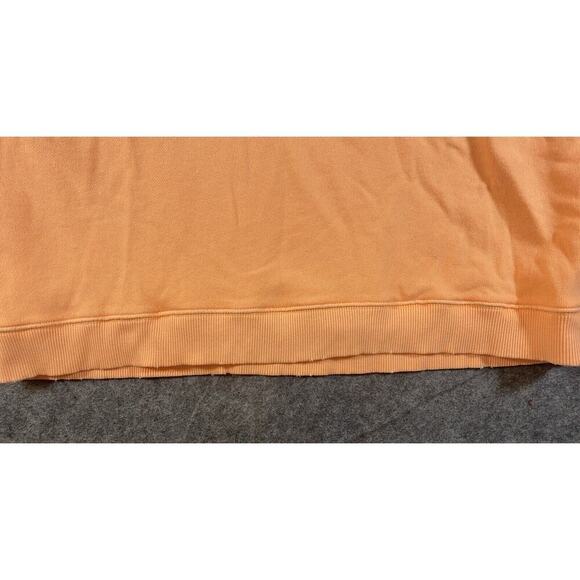 Aerie Sweater Womens Medium Bright Orange Pink Distressed Oversized 3/4 Sleeves - Picture 10 of 14